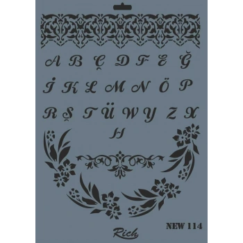 Mey İthalat® Rich New Seri N-114 Stencil 35x25 cm