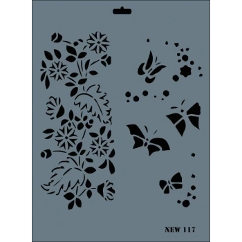 Mey İthalat® Rich New Seri N-117 Stencil 35x25 cm