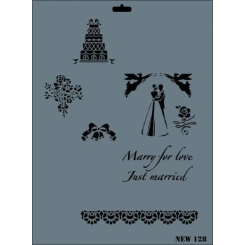 Mey İthalat® Rich New Seri N-128 Stencil 35x25 cm