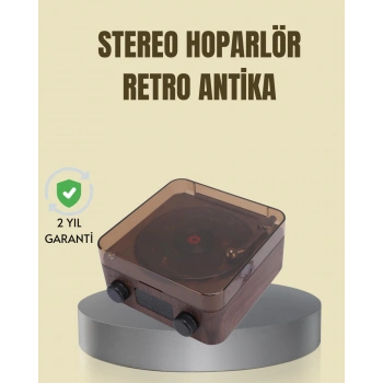 Mey İthalat® Saatli Gece Işıklı Hoparlör – Modern ve Vintage Tasarım