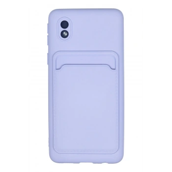 Mey İthalat®  Samsung Galaxy A01 Core Kılıf Kelvin Kartvizitli Silikon - Lila