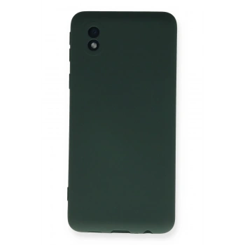 Mey İthalat®  Samsung Galaxy A01 Core Kılıf Nano içi Kadife Silikon - Koyu Yeşil