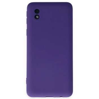 Mey İthalat®  Samsung Galaxy A01 Core Kılıf Nano içi Kadife Silikon - Mor
