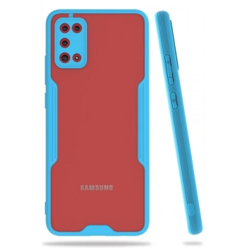 Mey İthalat®  Samsung Galaxy A02S Kılıf Platin Silikon - Mavi