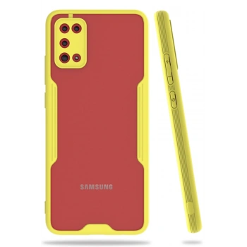 Mey İthalat®  Samsung Galaxy A02S Kılıf Platin Silikon - Sarı