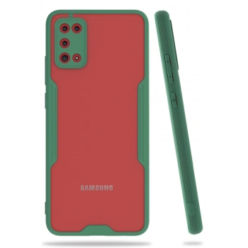 Mey İthalat®  Samsung Galaxy A02S Kılıf Platin Silikon - Yeşil