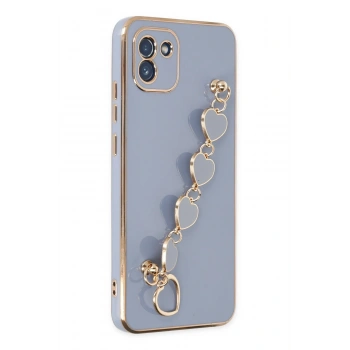 Mey İthalat®  Samsung Galaxy A03 Kılıf Esila Silikon - Gri