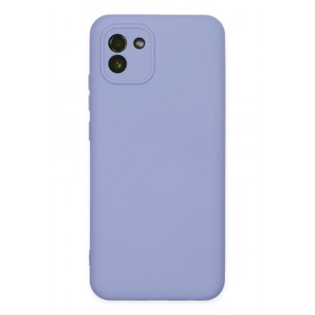 Mey İthalat®  Samsung Galaxy A03 Kılıf Nano içi Kadife Silikon - Lila