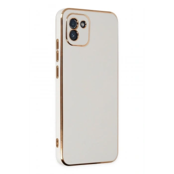 Mey İthalat®  Samsung Galaxy A03 Kılıf Volet Silikon - Beyaz