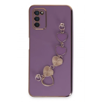 Mey İthalat®  Samsung Galaxy A03S Kılıf Esila Silikon - Mor