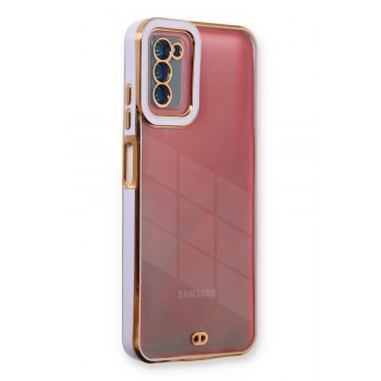 Mey İthalat®  Samsung Galaxy A03S Kılıf Liva Lens Silikon - Lila