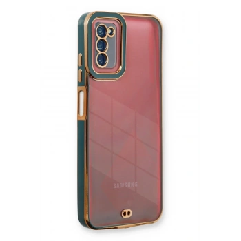 Mey İthalat®  Samsung Galaxy A03S Kılıf Liva Lens Silikon - Yeşil