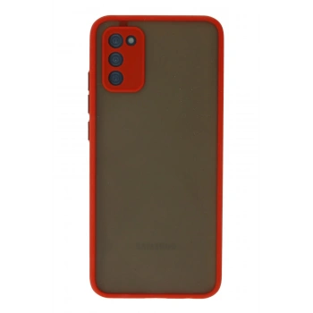 Mey İthalat®  Samsung Galaxy A03S Kılıf Montreal Silikon Kapak - Kırmızı