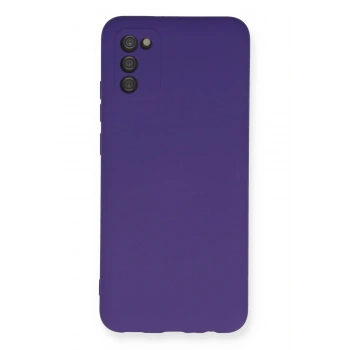 Mey İthalat®  Samsung Galaxy A03S Kılıf Nano içi Kadife Silikon - Mor