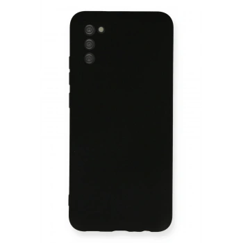 Mey İthalat®  Samsung Galaxy A03S Kılıf Nano içi Kadife Silikon - Siyah
