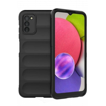 Mey İthalat®  Samsung Galaxy A03S Kılıf Optimum Silikon - Siyah