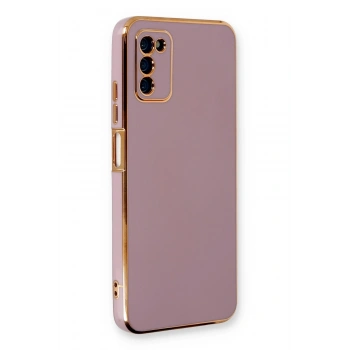 Mey İthalat®  Samsung Galaxy A03S Kılıf Volet Silikon - Mor