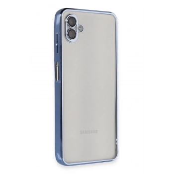 Mey İthalat®  Samsung Galaxy A04 Kılıf  Lensli Silikon - Açık Mavi