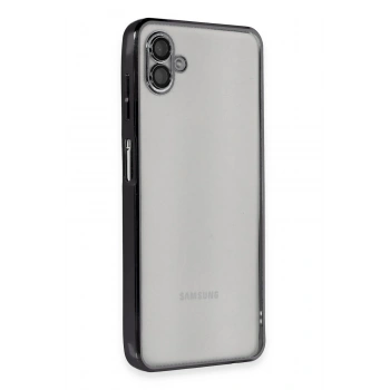 Mey İthalat®  Samsung Galaxy A04 Kılıf  Lensli Silikon - Siyah