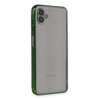 Mey İthalat®  Samsung Galaxy A04 Kılıf  Lensli Silikon - Yeşil