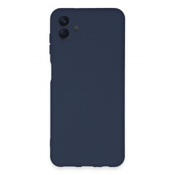 Mey İthalat®  Samsung Galaxy A04E Kılıf Nano içi Kadife Silikon - Lacivert