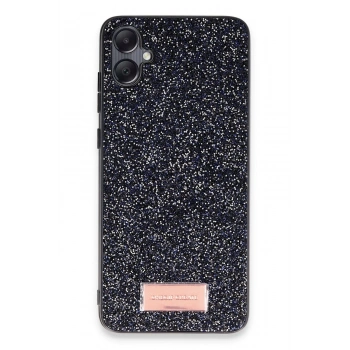 Mey İthalat®  Samsung Galaxy A05 Bright Simli Kapak - Siyah