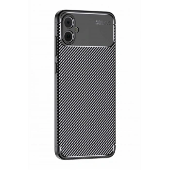 Mey İthalat®  Samsung Galaxy A05 Kılıf Auto Focus Karbon Kapak - Siyah