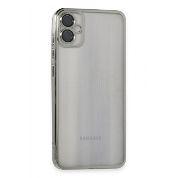 Mey İthalat®  Samsung Galaxy A05 Kılıf  Lensli Silikon - Gümüş