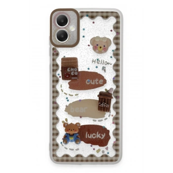 Mey İthalat®  Samsung Galaxy A05 Kılıf Sweet Desenli Silikon Kapak - Şeffaf