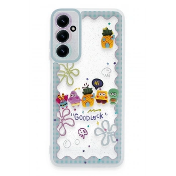 Mey İthalat®  Samsung Galaxy A05S Kılıf Sweet Desenli Silikon Kapak - Açık Mavi