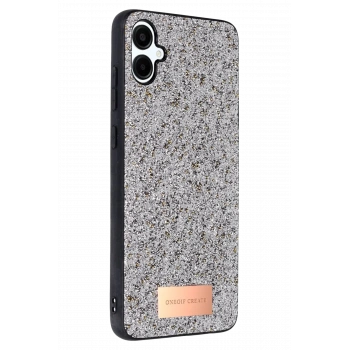 Mey İthalat®  Samsung Galaxy A06 Bright Simli Kapak - Gümüş