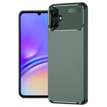 Mey İthalat®  Samsung Galaxy A06 Kılıf Auto Focus Karbon Kapak - Koyu Yeşil