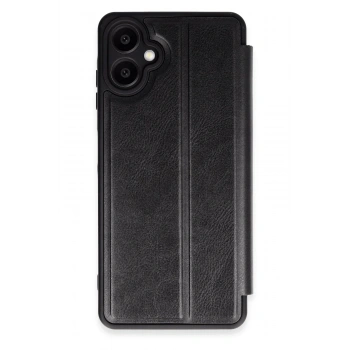 Mey İthalat®  Samsung Galaxy A06 Kılıf Flip Cover - Siyah