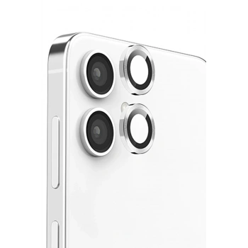 Mey İthalat®  Samsung Galaxy A06 Raze Metal Kamera Lens - Gümüş