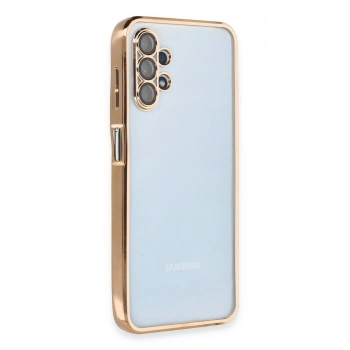 Mey İthalat®  Samsung Galaxy A13 4G Kılıf  Lensli Silikon - Gold