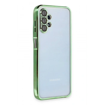 Mey İthalat®  Samsung Galaxy A13 4G Kılıf  Lensli Silikon - Yeşil