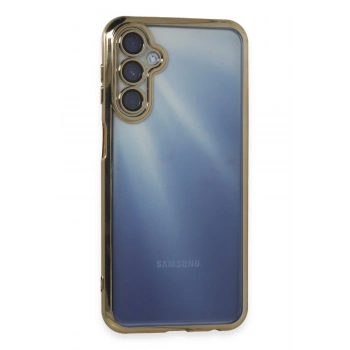 Mey İthalat®  Samsung Galaxy A15 4G Kılıf  Lensli Silikon - Gold