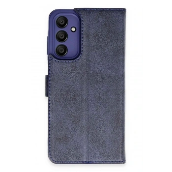 Mey İthalat®  Samsung Galaxy A15 4G Kılıf Trend S Plus Kapaklı Kılıf - Lacivert