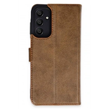 Mey İthalat®  Samsung Galaxy A15 4G Kılıf Trend S Plus Kapaklı Kılıf - Taba