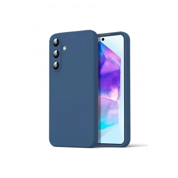 Mey İthalat®  Samsung Galaxy A16 5G Kılıf Nano içi Kadife Silikon - Lacivert