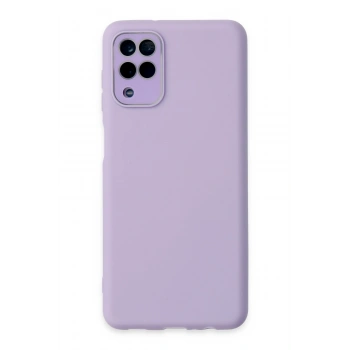 Mey İthalat®  Samsung Galaxy A22 Kılıf Lansman Glass Kapak - Lila