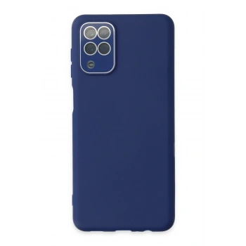 Mey İthalat®  Samsung Galaxy A22 Kılıf Lansman Glass Kapak - Sky Blue