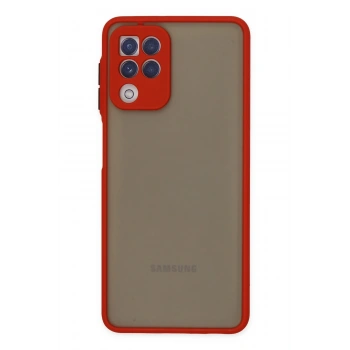 Mey İthalat®  Samsung Galaxy A22 Kılıf Montreal Silikon Kapak - Kırmızı