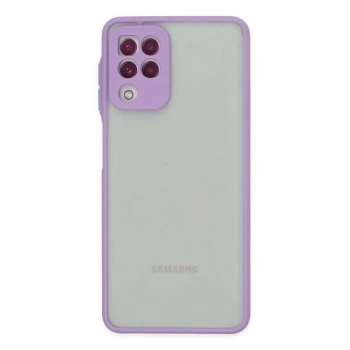 Mey İthalat®  Samsung Galaxy A22 Kılıf Montreal Silikon Kapak - Mor