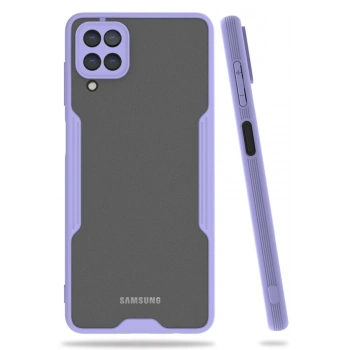 Mey İthalat®  Samsung Galaxy A22 Kılıf Platin Silikon - Lila