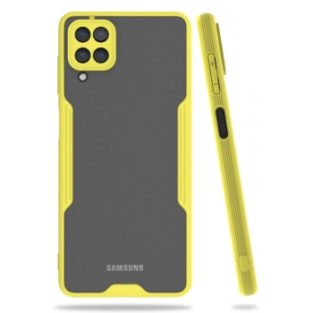 Mey İthalat®  Samsung Galaxy A22 Kılıf Platin Silikon - Sarı