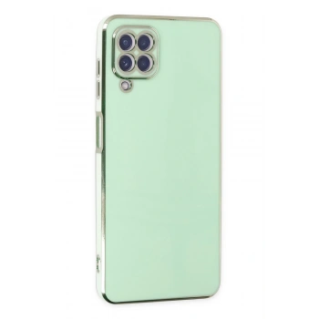 Mey İthalat®  Samsung Galaxy A22 Kılıf Volet Silikon - Açık Yeşil