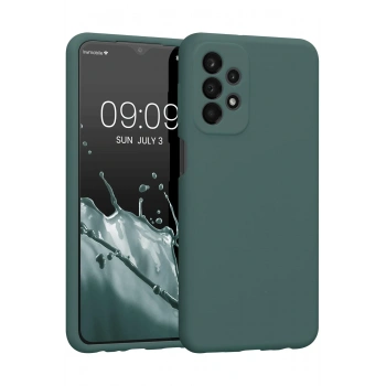 Mey İthalat®  Samsung Galaxy A23 4G Kılıf First Silikon - Koyu Yeşil