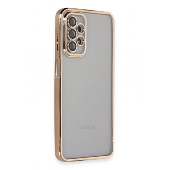 Mey İthalat®  Samsung Galaxy A23 4G Kılıf  Lensli Silikon - Gold
