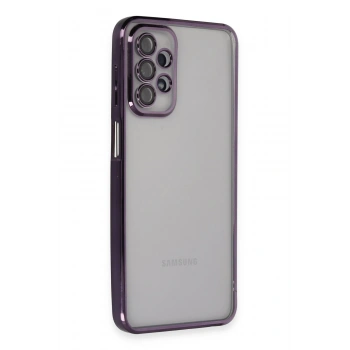 Mey İthalat®  Samsung Galaxy A23 4G Kılıf  Lensli Silikon - Mor